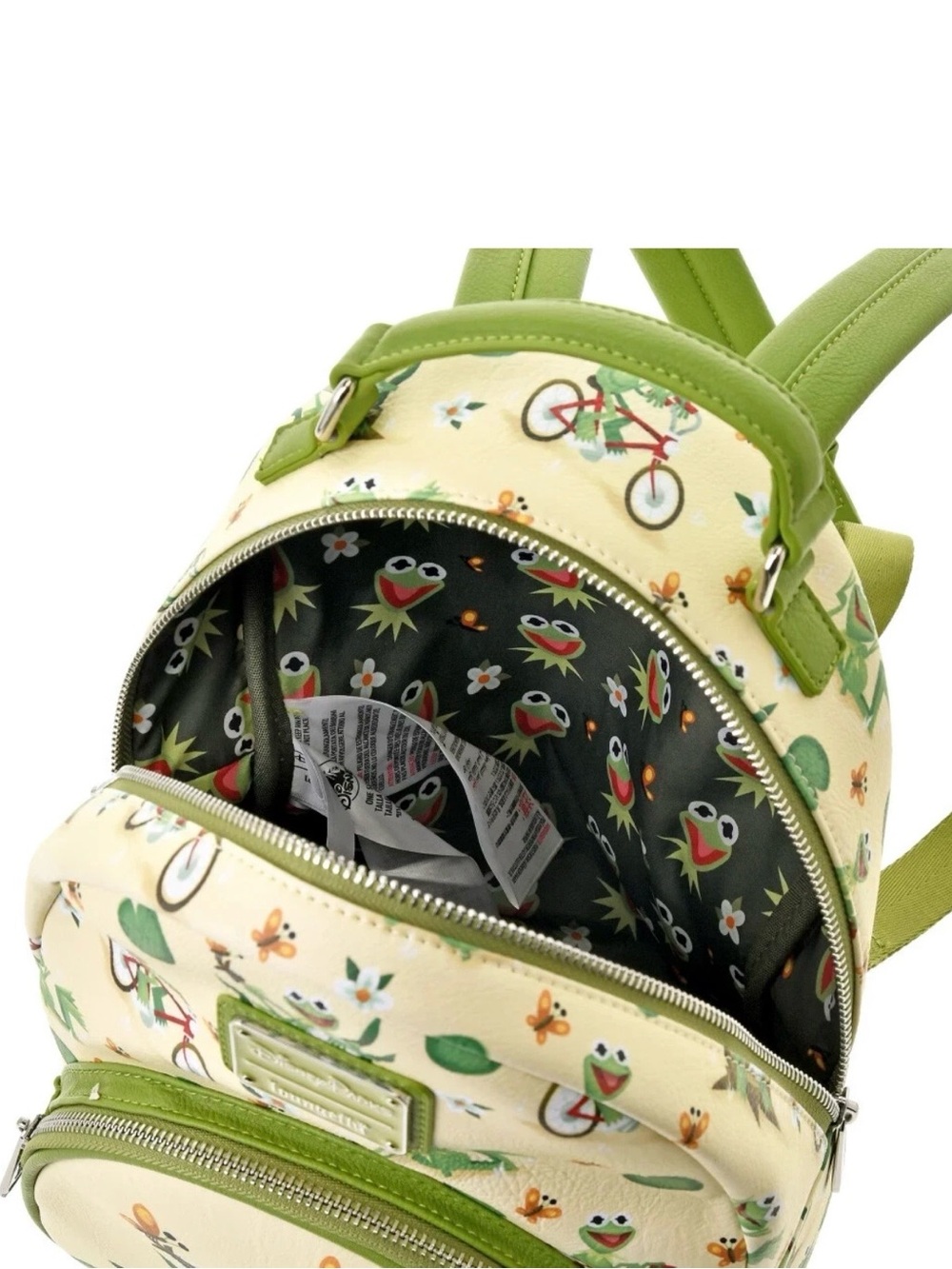 Brand New Disney Parks Loungefly Kermit Mini Backpack + Miss Piggy Pen - Picture 7 of 8